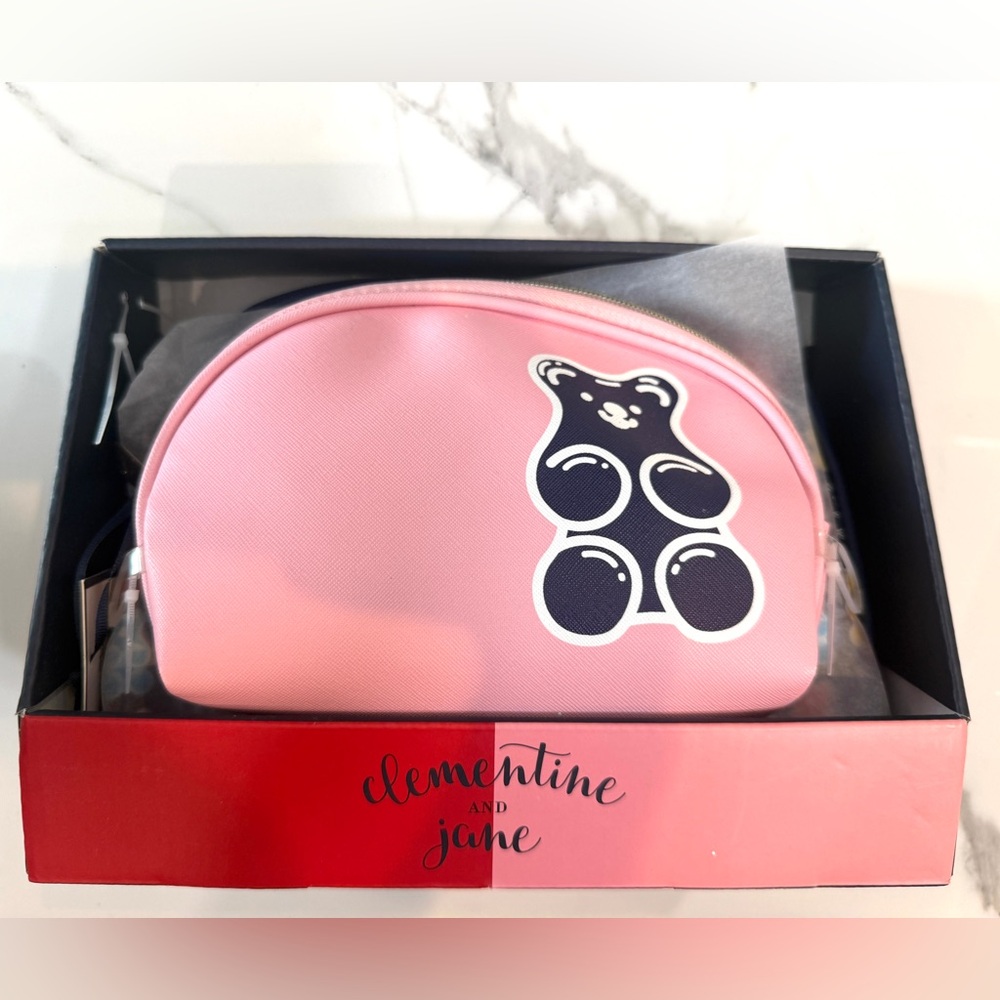 Clementine and Jane Pink Gummy Bear Cosmetic Pouch